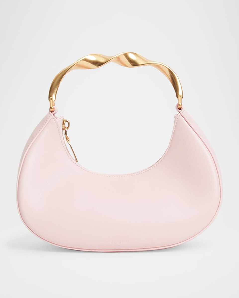 Nixi Leather Twist Top-Handle Bag
